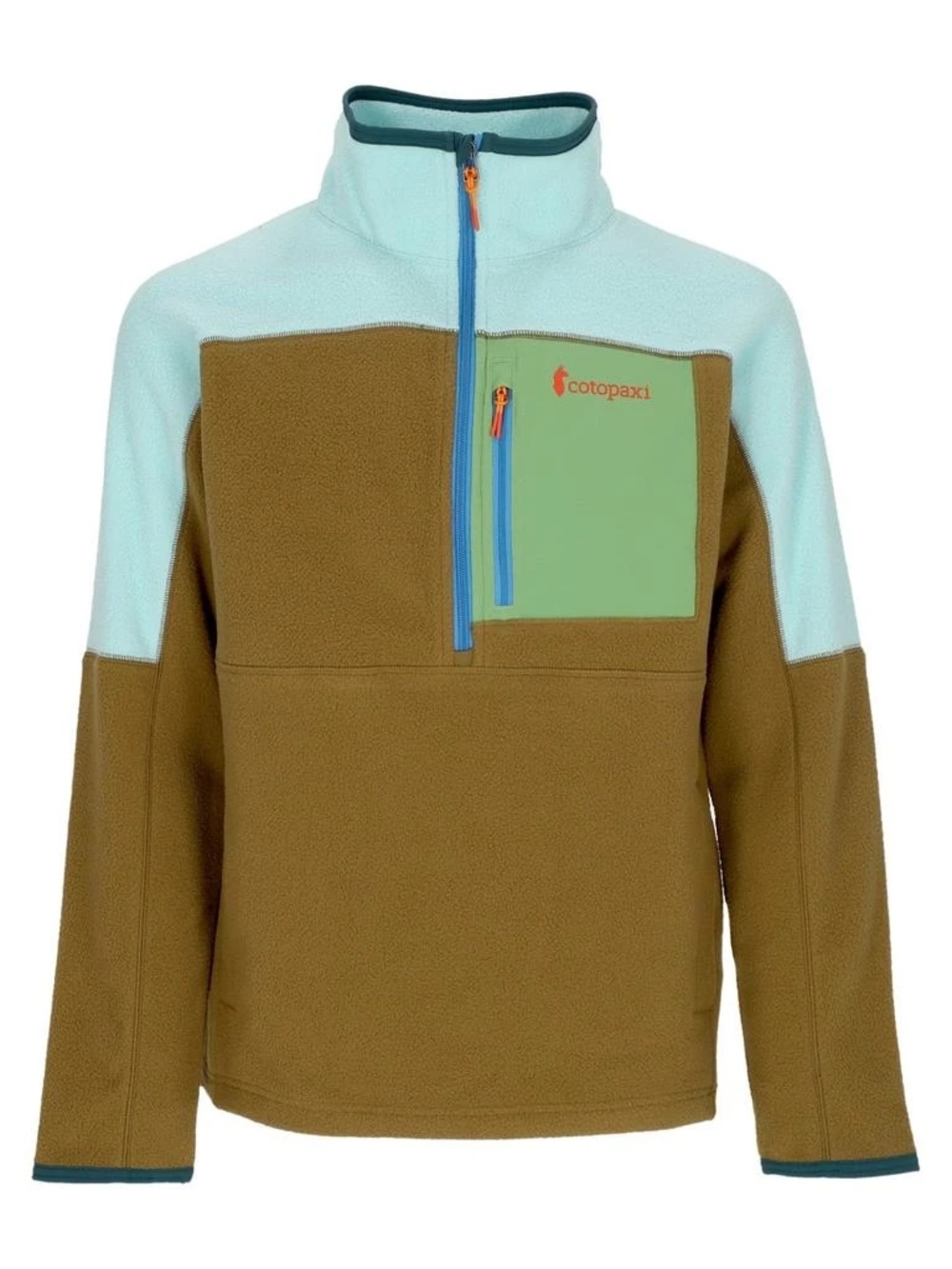 NWT Cotopaxi Men's Plot Jacket Half-zip Fleece Jacket Sea Glass/oak